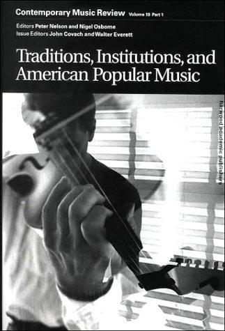 Cover for Traditions, Institutions, and American Popular Tradition