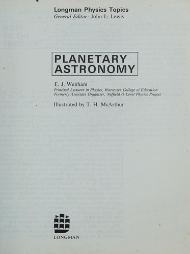 Cover for Planetary Astronomy