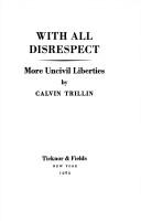 Cover for With all disrespect