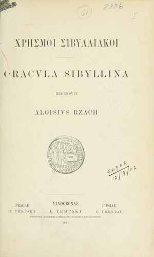 Cover for Chresmoi sibylliakoi