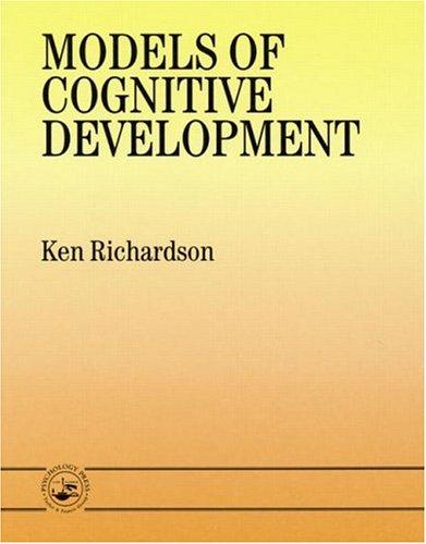 Cover for Models of cognitive development