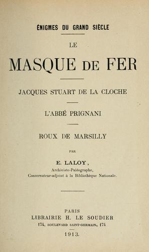 Cover for masque de fer