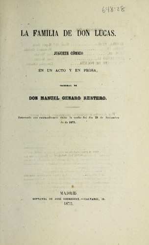 Cover for La familia de Don Lucas