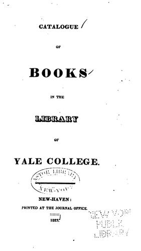 Cover for Catalogue of books in the library of Yale College.