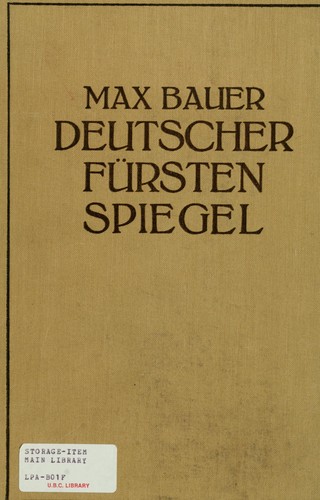 Cover for Deutscher Fürstenspiegel, Bilder aus der deutschen Vergangenheit nach den Quellen geschildert mit zahlreichen authentischen Abbildungen im Text
