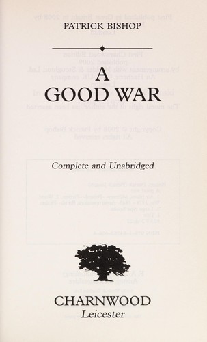 Cover for A good war