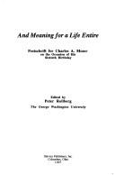 Cover for And meaning for a life entire