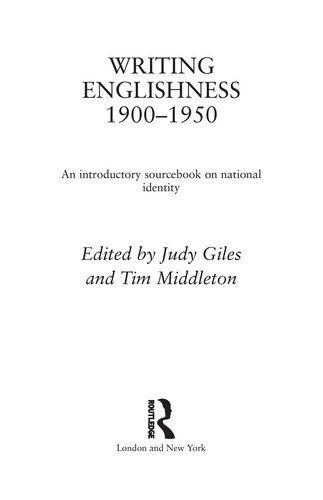Cover for Writing Englishness