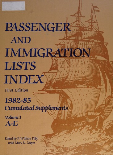 Cover for Passenger and Immigration Lists Index.