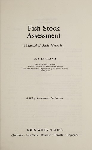 Cover for Fish stock assessment