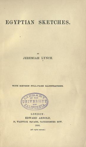 Cover for Egyptian sketches