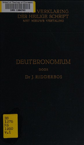 Cover for Het boek Deuteronomium