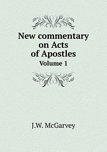 Cover for New commentary on Acts of Apostles Volume 1