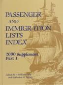 Cover for Passenger and Immigration Lists Index 2000 Supplement
