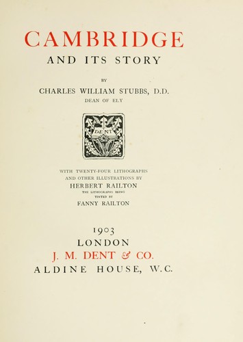 Cover for Cambridge and its story.