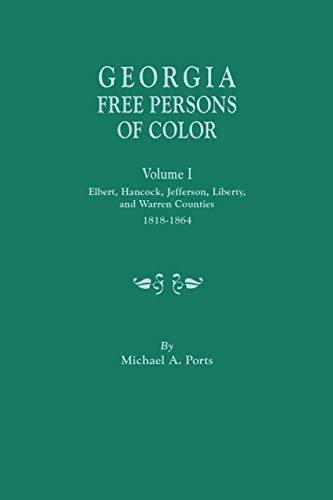 Cover for Georgia Free Persons of Color, Volume I