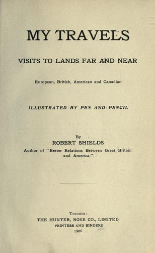 Cover for My travels.