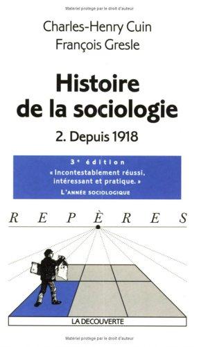 Cover for Histoire de la sociologie, tome 2