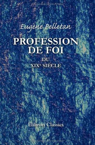 Cover for Profession de foi du XIX-e siècle