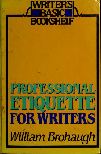 Cover for Professional etiquette for writers