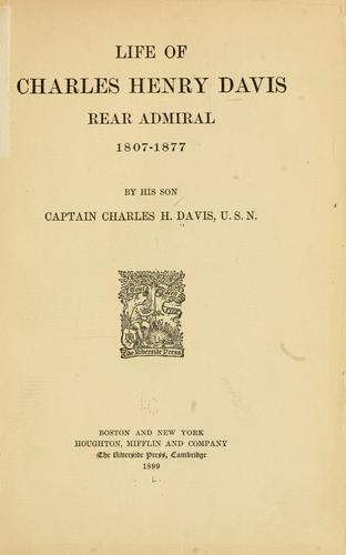 Cover for Life of Charles Henry Davis, rear admiral, 1807-1877