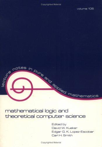 Cover for Mathematical logic and theoretical computer science
