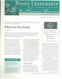 Cover for Board Leadership Newsletter (J-B BL Single Issue                                                        Board Leadership Journal)