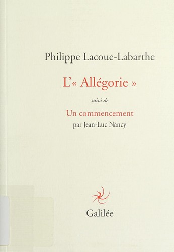 Cover for L'allégorie