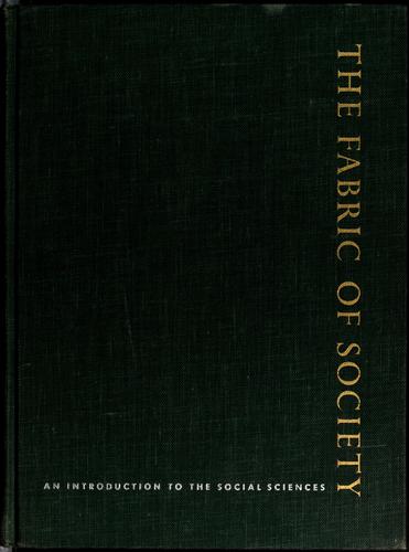 Cover for The fabric of society