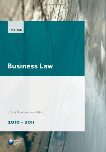 Cover for Business Law 2010-2011