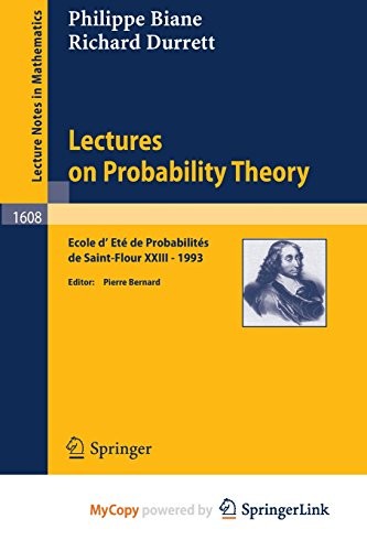 Cover for Lectures on Probability Theory