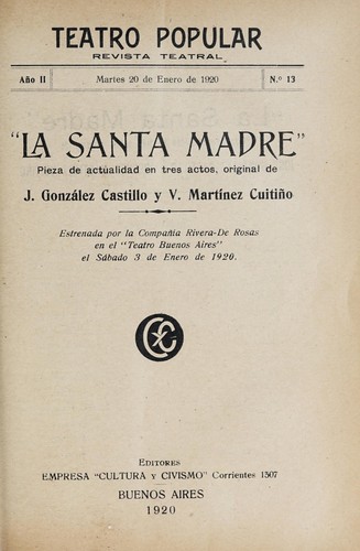 Cover for La santa madre