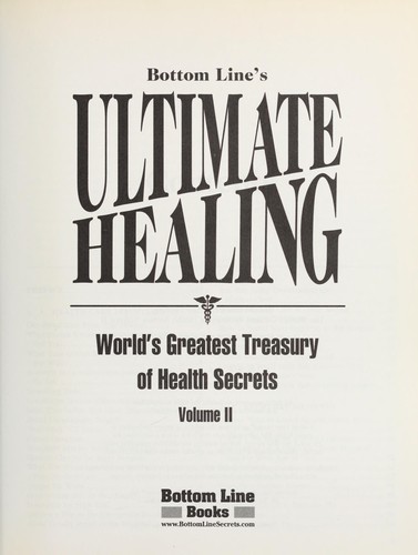Cover for Bottom Line's ultimate healing