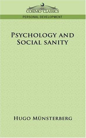Cover for Psychology and Social Sanity
