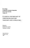 Cover for Classical mythology in 20th century thought and literature