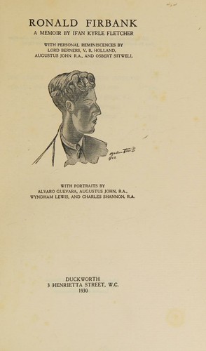 Cover for Ronald Firbank