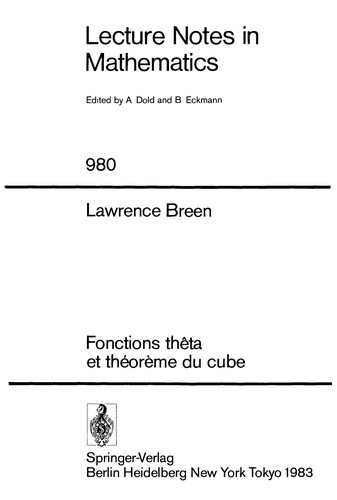 Cover for Fonctions thêta et théorème du cube