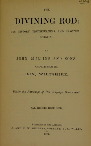 Cover for The divining rod