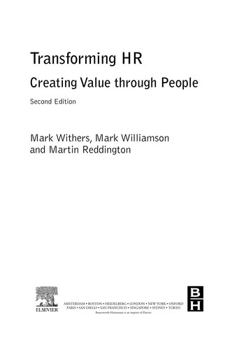 Cover for Transforming HR