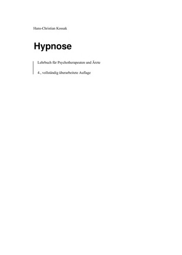 Cover for Hypnose
