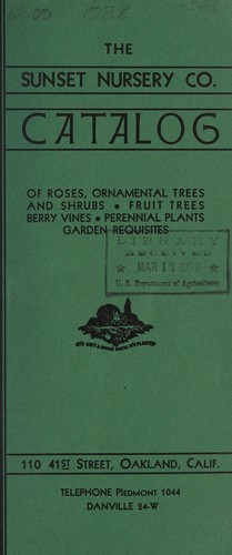 Cover for Catalog of roses, ornamental trees and shrubs, fruit trees, berry vines, perennial plants, garden requisites