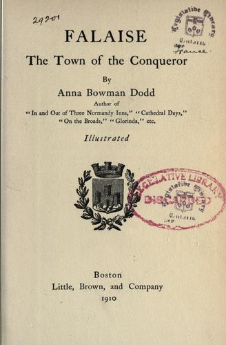 Cover for Falaise, the town of the Conqueror