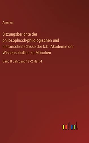 Cover for Sitzungsberichte der philosophisch-philologischen und historischen Classe der k.b. Akademie der Wissenschaften zu München