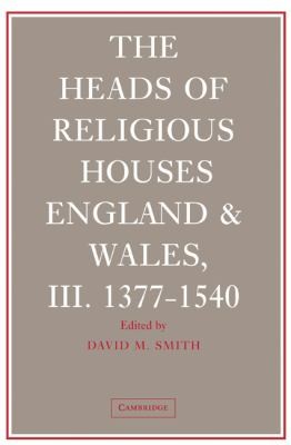 Cover for The Heads Of Religious Houses England And Wales