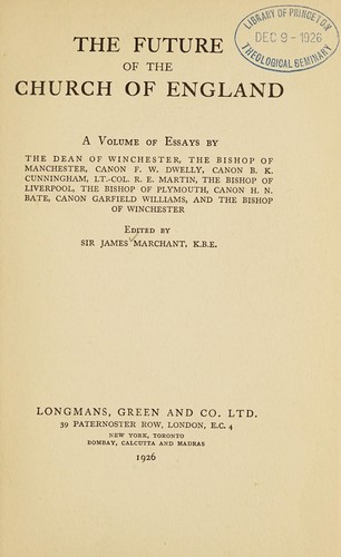 Cover for The future of the Church of England