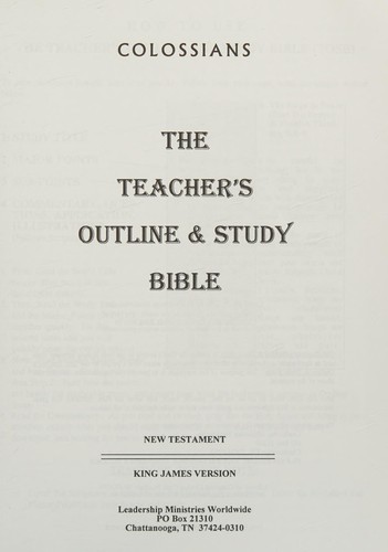 Cover for Colossians