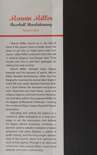 Cover for Marvin Miller, Baseball Revolutionary