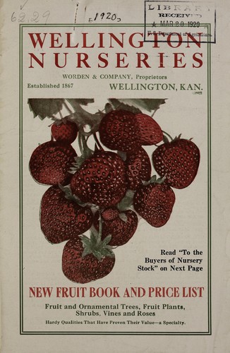 Cover for New fruit book and price list
