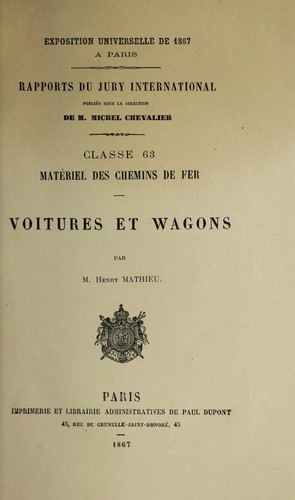Cover for Voitures et wagons