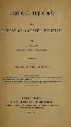 Cover for Pastoral theology
